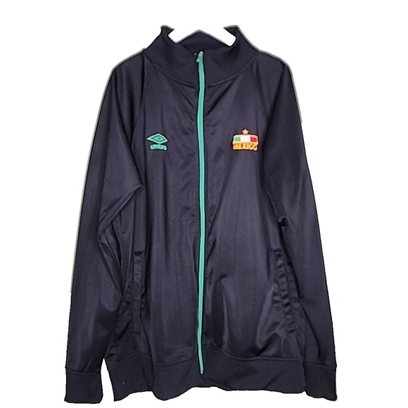 Umbro Mexico Jacket L Black Full Zip Long Sleeve‎ Pockets Sports Soccer Active - Picture 1 of 8